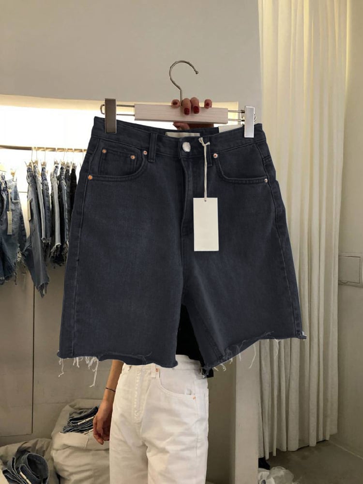 Loose Casual Women's Five-Point Denim Shorts — alternate view