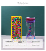 Dual Color Liquid Acrylic Hourglass Timer Decor